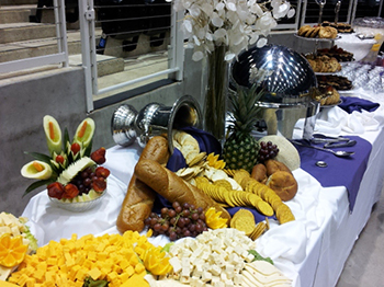 A sample of catered food at the CCC